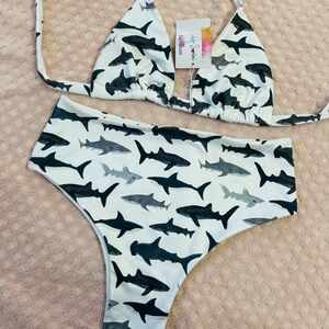 CHEEKY SWIM Set in Gansbaai Shark Pattern